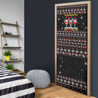 Wine Red Christmas Christmas Christmas Door Cover Xmas Holiday Patterns - Wonder Print Shop