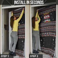 Wine Red Christmas Christmas Christmas Door Cover Xmas Holiday Patterns - Wonder Print Shop