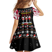 Wine Red Christmas Christmas Christmas Family Matching Off Shoulder Short Dress and Hawaiian Shirt Xmas Holiday Patterns - Wonder Print Shop