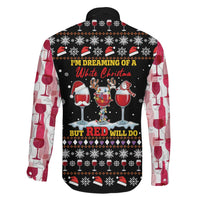 Wine Red Christmas Christmas Christmas Family Matching Puletasi and Hawaiian Shirt Xmas Holiday Patterns - Wonder Print Shop