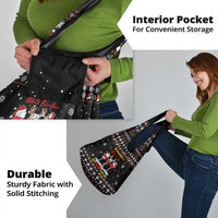 Wine Red Christmas Christmas Christmas Grocery Bag Xmas Holiday Patterns - Wonder Print Shop