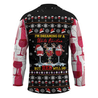 Wine Red Christmas Christmas Christmas Hockey Jersey Xmas Holiday Patterns - Wonder Print Shop