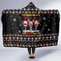 Wine Red Christmas Christmas Christmas Hooded Blanket Xmas Holiday Patterns - Wonder Print Shop