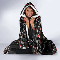 Wine Red Christmas Christmas Christmas Hooded Blanket Xmas Holiday Patterns - Wonder Print Shop