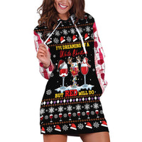 Wine Red Christmas Christmas Christmas Hoodie Dress Xmas Holiday Patterns - Wonder Print Shop