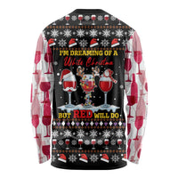 Wine Red Christmas Christmas Christmas Long Sleeve Shirt Xmas Holiday Patterns - Wonder Print Shop
