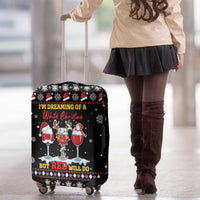 Wine Red Christmas Christmas Christmas Luggage Cover Xmas Holiday Patterns - Wonder Print Shop