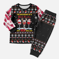 Wine Red Christmas Christmas Pajama Set Xmas Holiday Patterns - Wonder Print Shop