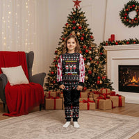 Wine Red Christmas Christmas Pajama Set Xmas Holiday Patterns - Wonder Print Shop