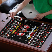 Wine Red Christmas Christmas Christmas Puzzle Xmas Holiday Patterns - Wonder Print Shop