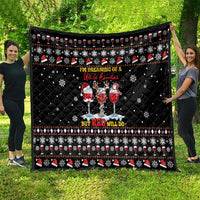 Wine Red Christmas Christmas Christmas Quilt Xmas Holiday Patterns - Wonder Print Shop