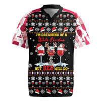 Wine Red Christmas Christmas Christmas Rugby Jersey Xmas Holiday Patterns - Wonder Print Shop
