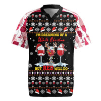 Wine Red Christmas Christmas Christmas Rugby Jersey Xmas Holiday Patterns - Wonder Print Shop