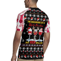 Wine Red Christmas Christmas Christmas Rugby Jersey Xmas Holiday Patterns - Wonder Print Shop