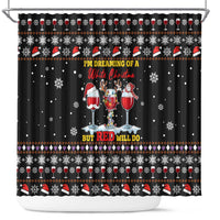 Wine Red Christmas Christmas Christmas Shower Curtain Xmas Holiday Patterns - Wonder Print Shop