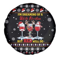 Wine Red Christmas Christmas Christmas Spare Tire Cover Xmas Holiday Patterns - Wonder Print Shop