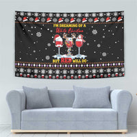 Wine Red Christmas Christmas Christmas Tapestry Xmas Holiday Patterns - Wonder Print Shop