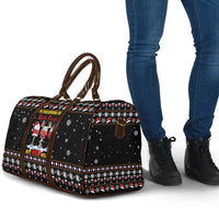 Wine Red Christmas Christmas Christmas Travel Bag Xmas Holiday Patterns - Wonder Print Shop