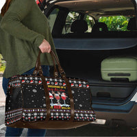Wine Red Christmas Christmas Christmas Travel Bag Xmas Holiday Patterns - Wonder Print Shop