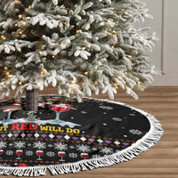 Wine Red Christmas Christmas Tree Skirt Xmas Holiday Patterns - Wonder Print Shop