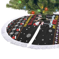 Wine Red Christmas Christmas Tree Skirt Xmas Holiday Patterns - Wonder Print Shop