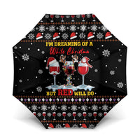 Wine Red Christmas Christmas Christmas Umbrella Xmas Holiday Patterns - Wonder Print Shop