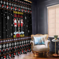 Wine Red Christmas Christmas Christmas Window Curtain Xmas Holiday Patterns - Wonder Print Shop