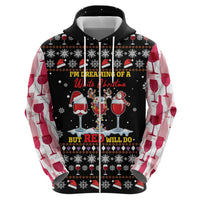Wine Red Christmas Christmas Christmas Zip Hoodie Xmas Holiday Patterns - Wonder Print Shop