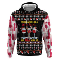 Wine Red Christmas Christmas Christmas Zip Hoodie Xmas Holiday Patterns - Wonder Print Shop
