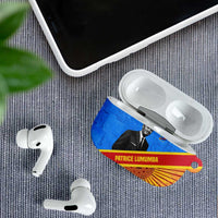 Patrice Lumumba AirPods Case with Congolese Flag Colors and African History Quote - Wonder Print Shop