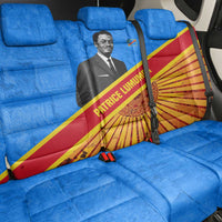 Patrice Lumumba Back Car Seat Cover with Congolese Flag Colors and African History Quote - Wonder Print Shop