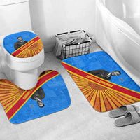 Patrice Lumumba Bathroom Set with Congolese Flag Colors and African History Quote - Wonder Print Shop
