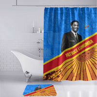 Patrice Lumumba Bathroom Set with Congolese Flag Colors and African History Quote - Wonder Print Shop