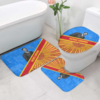Patrice Lumumba Bathroom Set with Congolese Flag Colors and African History Quote - Wonder Print Shop