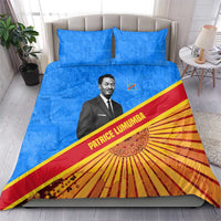 Patrice Lumumba Bedding Set with Congolese Flag Colors and African History Quote - Wonder Print Shop