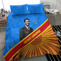 Patrice Lumumba Bedding Set with Congolese Flag Colors and African History Quote - Wonder Print Shop