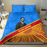 Patrice Lumumba Bedding Set with Congolese Flag Colors and African History Quote - Wonder Print Shop