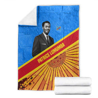 Patrice Lumumba Blanket with Congolese Flag Colors and African History Quote - Wonder Print Shop