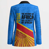 Patrice Lumumba Blazer with Congolese Flag Colors and African History Quote - Wonder Print Shop