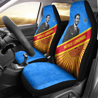 Patrice Lumumba Car Seat Cover with Congolese Flag Colors and African History Quote - Wonder Print Shop