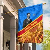 Patrice Lumumba Garden Flag with Congolese Flag Colors and African History Quote - Wonder Print Shop