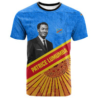 Patrice Lumumba T shirt with Congolese Flag Colors and African History Quote - Wonder Print Shop