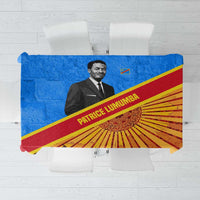 Patrice Lumumba Tablecloth with Congolese Flag Colors and African History Quote - Wonder Print Shop