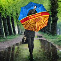 Patrice Lumumba Umbrella with Congolese Flag Colors and African History Quote - Wonder Print Shop