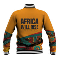 Patrice Lumumba Baseball Jacket with Profile Portrait and Bold Africa Will Rise Statement - Wonder Print Shop