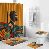 Patrice Lumumba Bathroom Set with Profile Portrait and Bold Africa Will Rise Statement - Wonder Print Shop