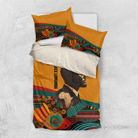 Patrice Lumumba Bedding Set with Profile Portrait and Bold Africa Will Rise Statement - Wonder Print Shop