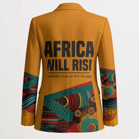 Patrice Lumumba Blazer with Profile Portrait and Bold Africa Will Rise Statement - Wonder Print Shop