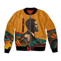 Patrice Lumumba Bomber Jacket with Profile Portrait and Bold Africa Will Rise Statement - Wonder Print Shop