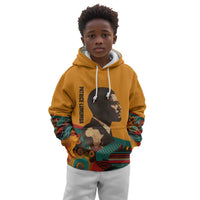 Patrice Lumumba Kid Hoodie with Profile Portrait and Bold Africa Will Rise Statement - Wonder Print Shop